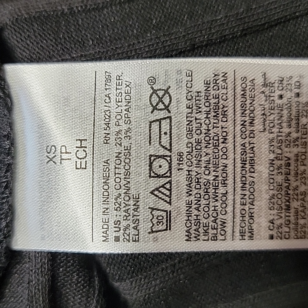 Old Navy Black Fitted Rib-Knit Polo Dress, Long Sleeve, Size XS, NEW with Tag - Picture 14 of 14